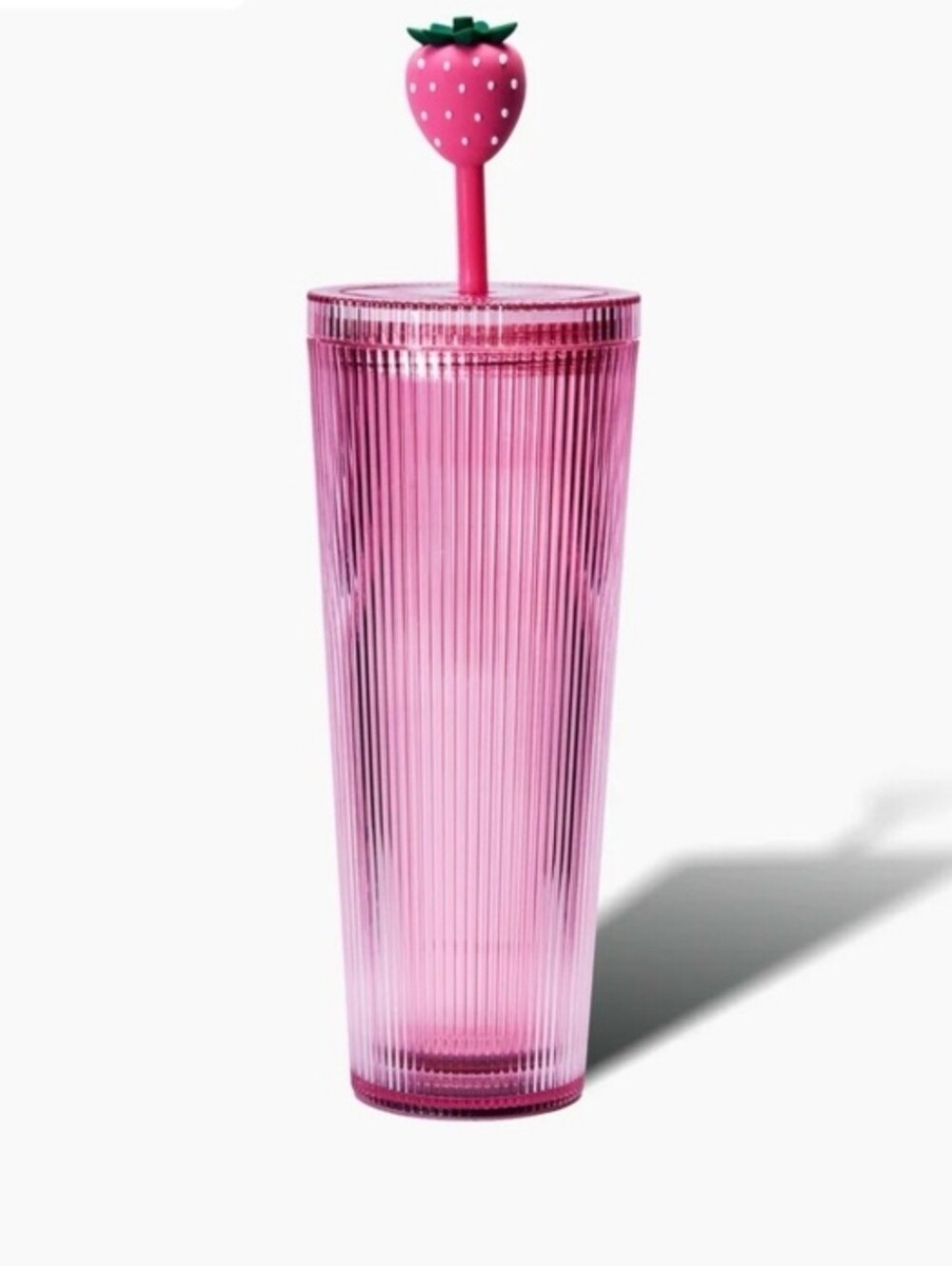 Starbucks PINK DRINK COLLECTION 2026 LIMITED Strawberry Topper 24oz Cup NWT